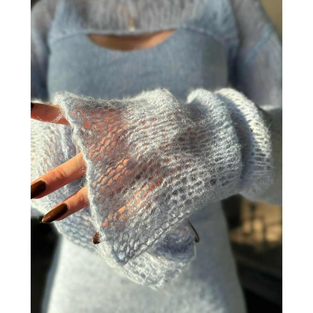 3 Parçadan Oluşan Triko Örme Kumaş Yumuşacık Dokuda Mary Takım: