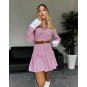 Poplin Kumaş Kendinden Kemerli Pileli Poplin Kumaş Kendinden Kemerli Pileli