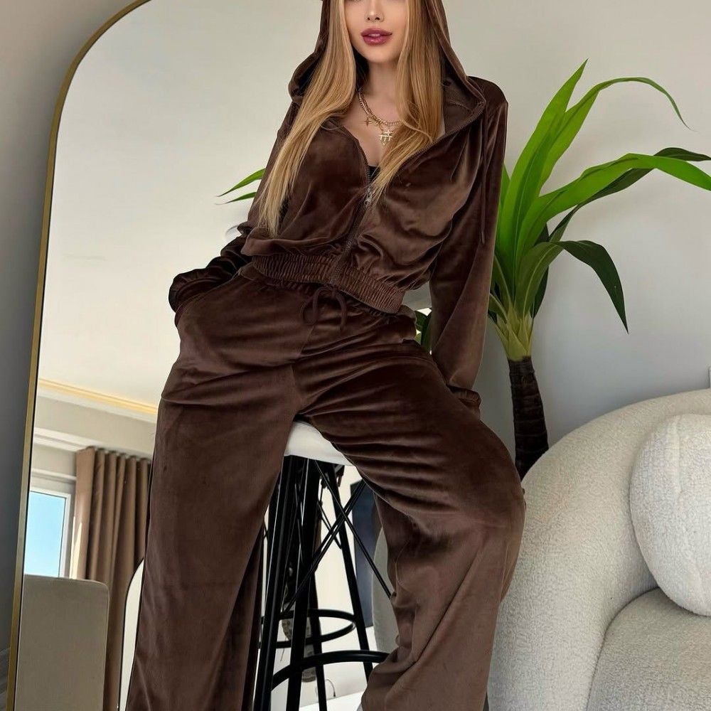 Mocha Velvet Eşofman Takım