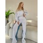 3 İplik Kot Şerit Street Line Denim Contrast